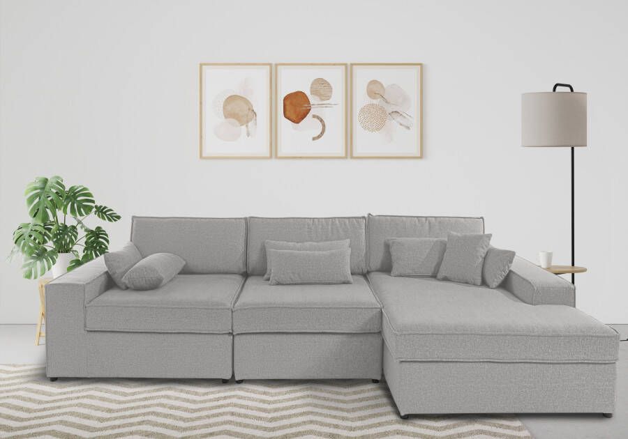 OTTO Hoekbank Enid L-vorm 3 delen bestaand uit modules in vele overtrekken ook in breedribcord