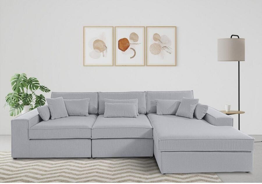 OTTO Hoekbank Enid L-vorm 3 delen bestaand uit modules in vele overtrekken ook in breedribcord