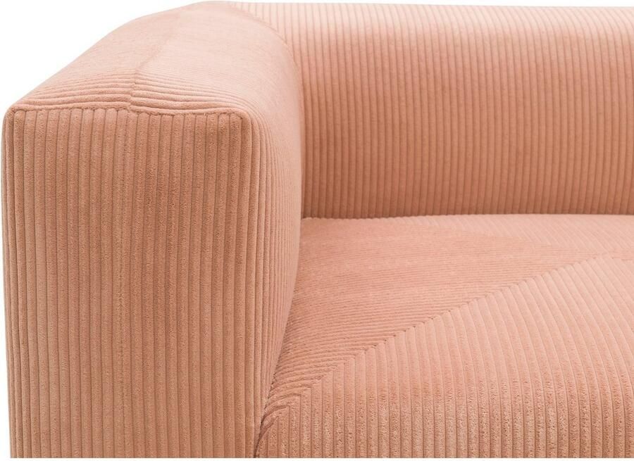 RAUM.ID Hoekbank Gerrid L-vorm Cord modulaire bank bestaand uit 2 hoekelementen + 1 hocker