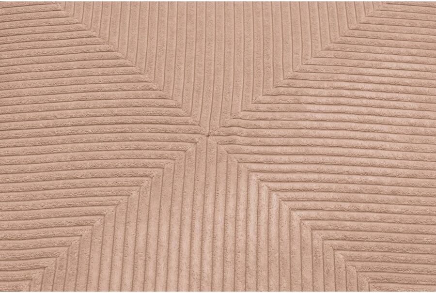 RAUM.ID Hoekbank Gerrid L-vorm Ribfluwelen bekleding modulaire bank bestaande uit hoek- en tussenelement + voetenbank poef