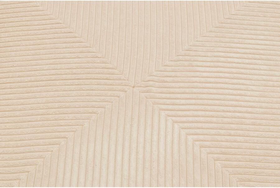 RAUM.ID Hoekbank Gerrid L-vorm Ribfluwelen bekleding modulaire bank bestaande uit hoek- en tussenelement + voetenbank poef