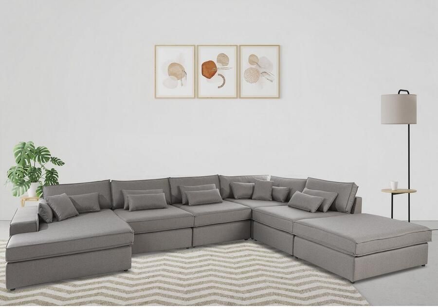 OTTO Zithoek Enid U-vorm 6 delen bestaand uit modules in vele overtrekken ook in breedribcord