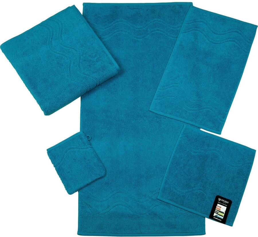 ROSS Handdoek Cashmere feeling 100% katoen met golf-rand grote kleurkeuze (set 2 stuks)
