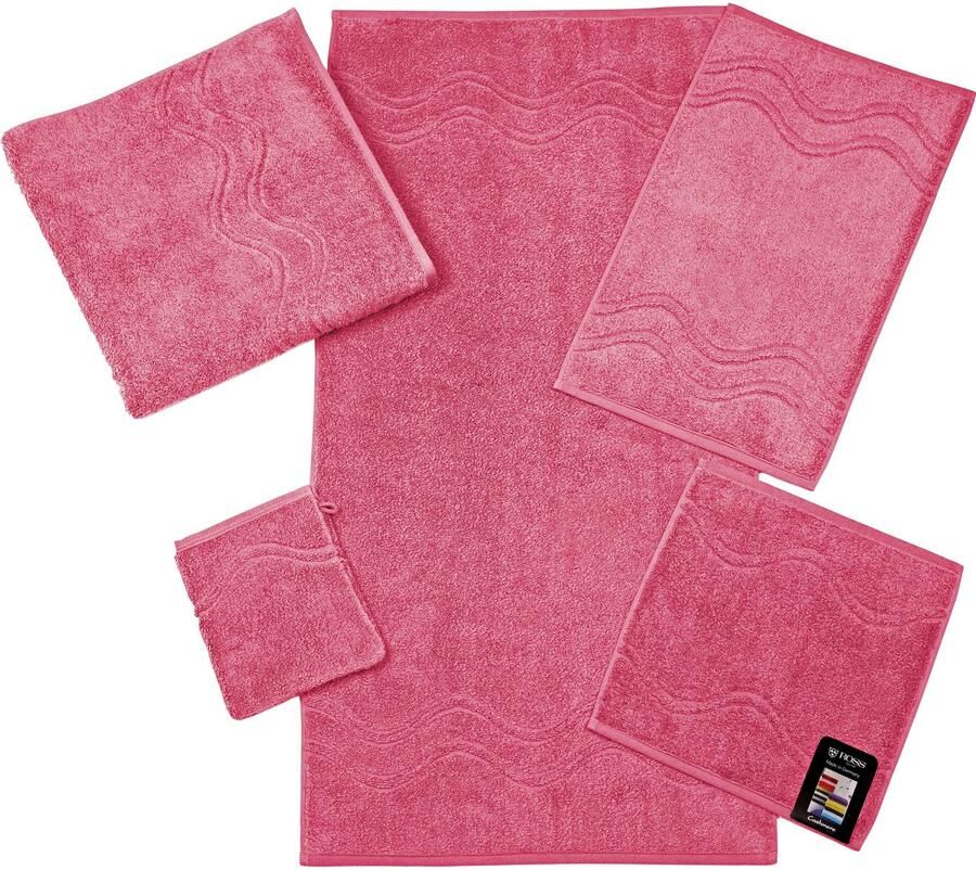 ROSS Handdoek Cashmere feeling 100% katoen met golf-rand grote kleurkeuze (set 2 stuks)