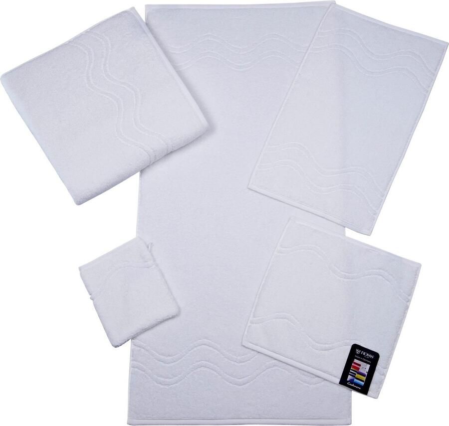 ROSS Handdoek Cashmere feeling 100% katoen met golf-rand grote kleurkeuze (set 2 stuks)