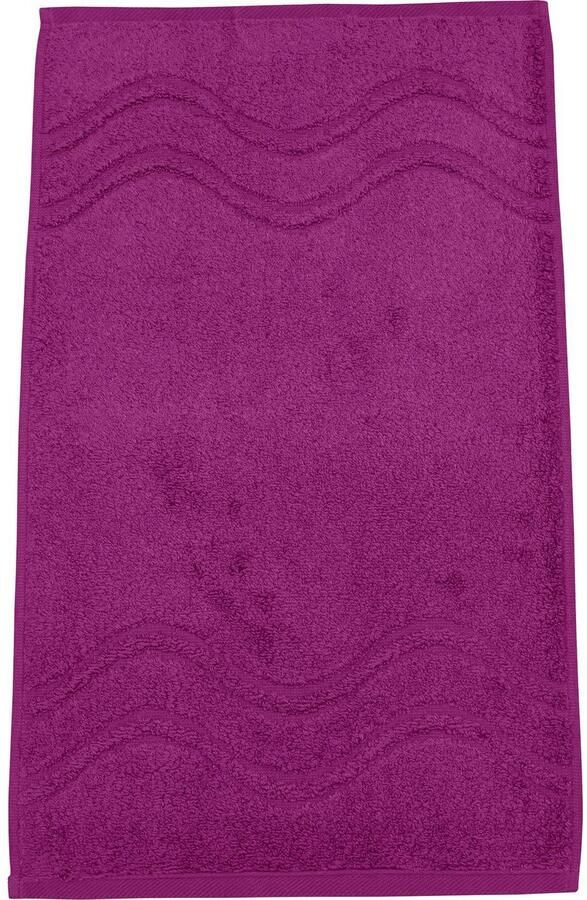 ROSS Gastendoek Cashmere feeling 100% katoen met golf-rand grote kleurkeuze (set 6-delig)