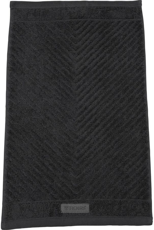 ROSS Gastendoek Smart Uni-rib met velourslabel (6-delig)