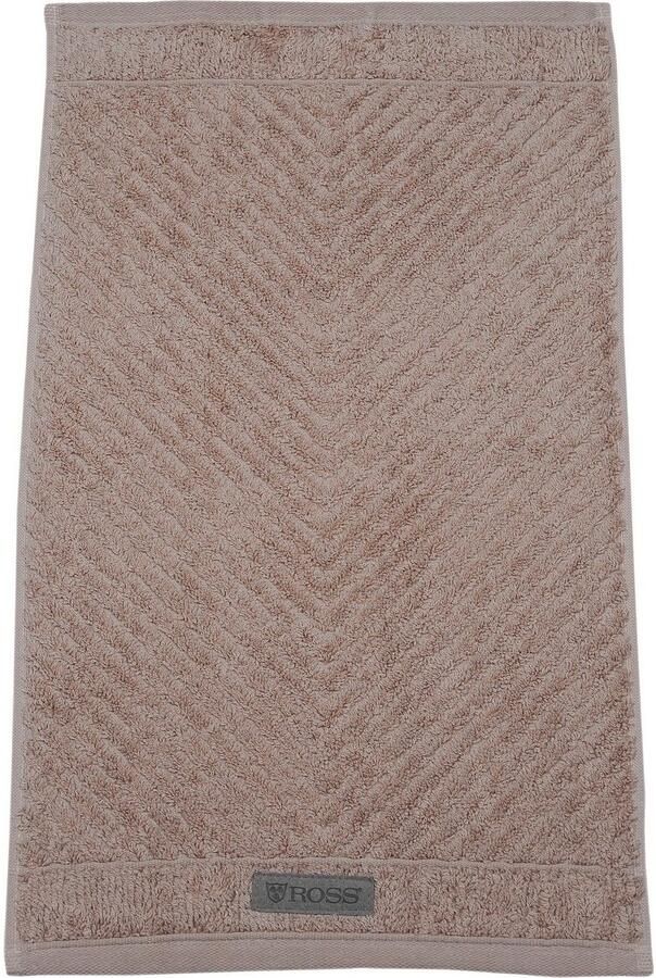 ROSS Gastendoek Smart Uni-rib met velourslabel (6-delig)