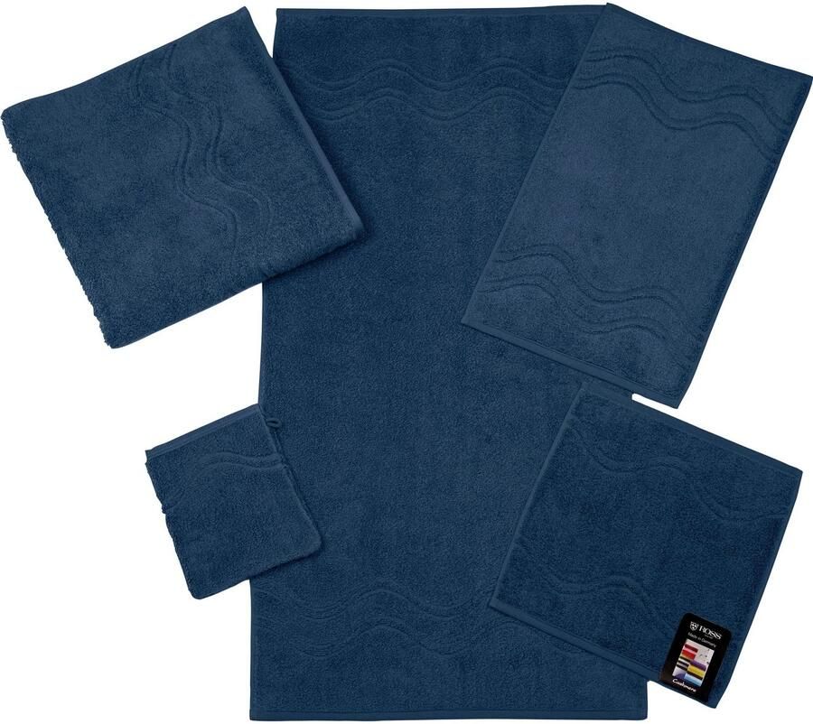 ROSS Handdoek Cashmere feeling 100% katoen met golf-rand grote kleurkeuze (set 2 stuks)