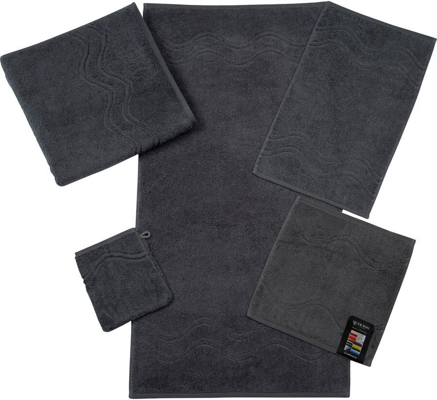 ROSS Handdoek Cashmere feeling 100% katoen met golf-rand grote kleurkeuze (set 2 stuks)