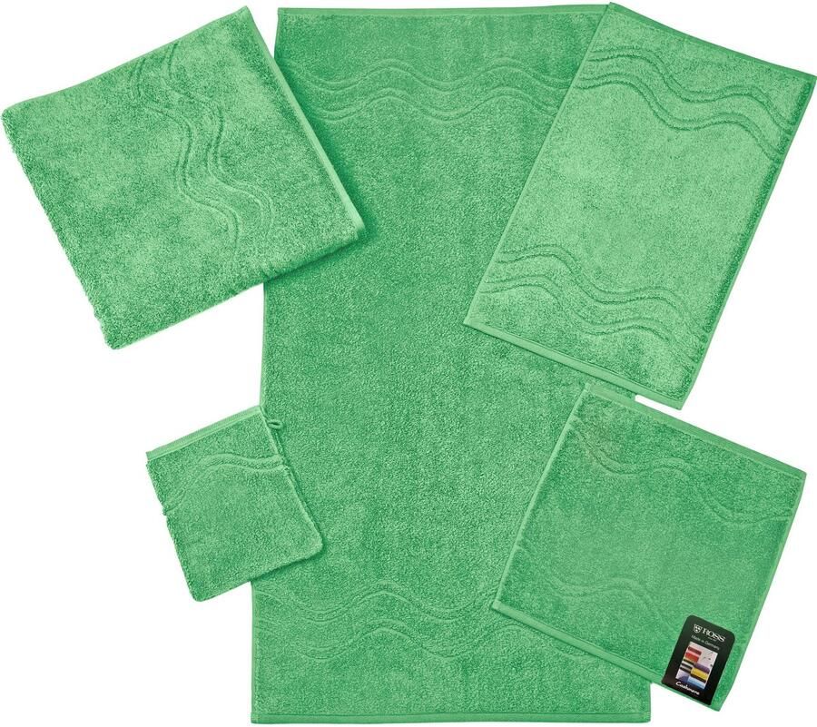 ROSS Handdoek Cashmere feeling 100% katoen met golf-rand grote kleurkeuze (set 2 stuks)