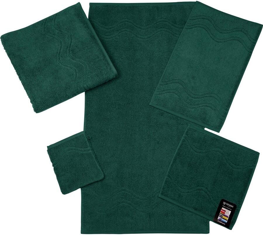 ROSS Handdoek Cashmere feeling 100% katoen met golf-rand grote kleurkeuze (set 2 stuks)
