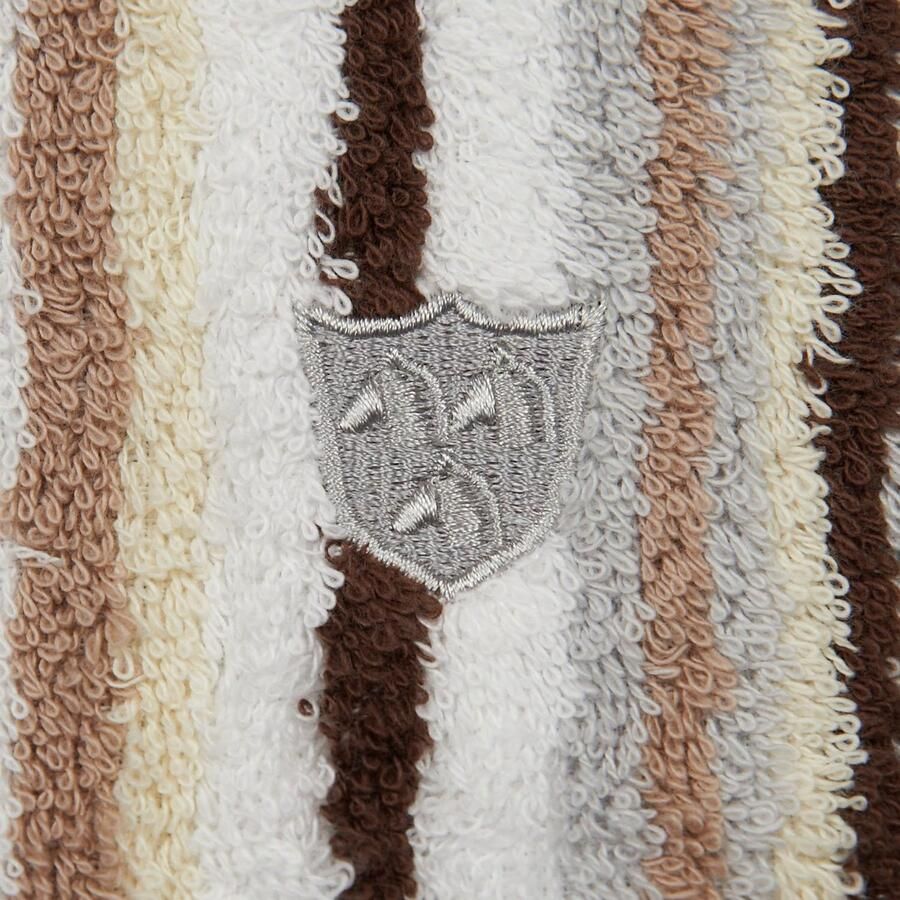 ROSS Handdoek Multicolour met strepen en geborduurd -embleem (2 stuks)