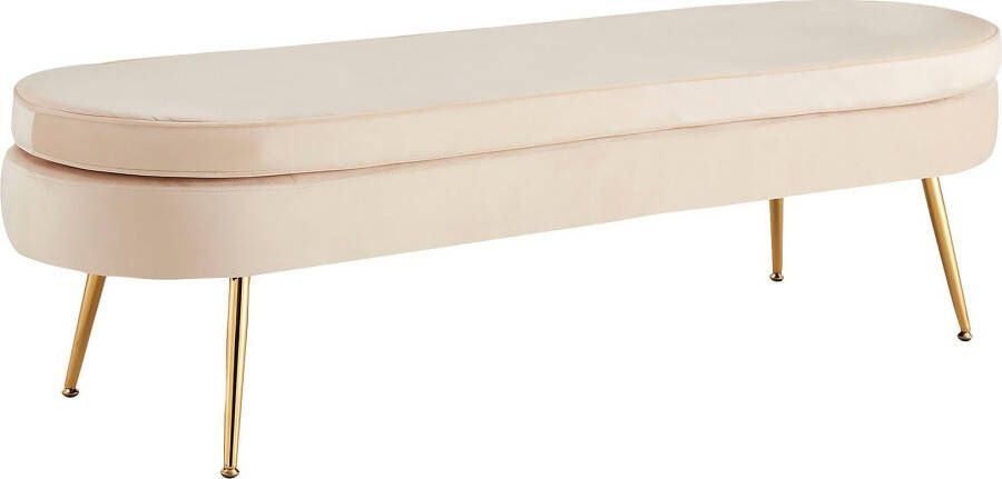 Artistiq Living Artistiq Bankje 'Ignacio' Velvet 142cm kleur beige