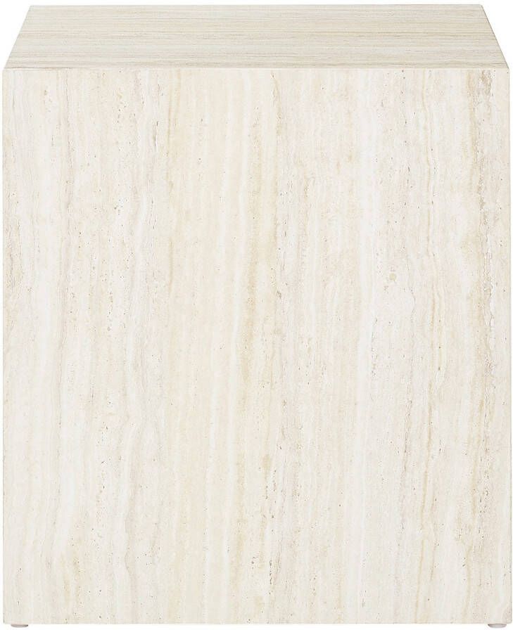 SalesFever Bijzettafel Design-tafel voor elke ruimte Vierkant 45x45 cm charmant in marmeroptiek gefolieerd