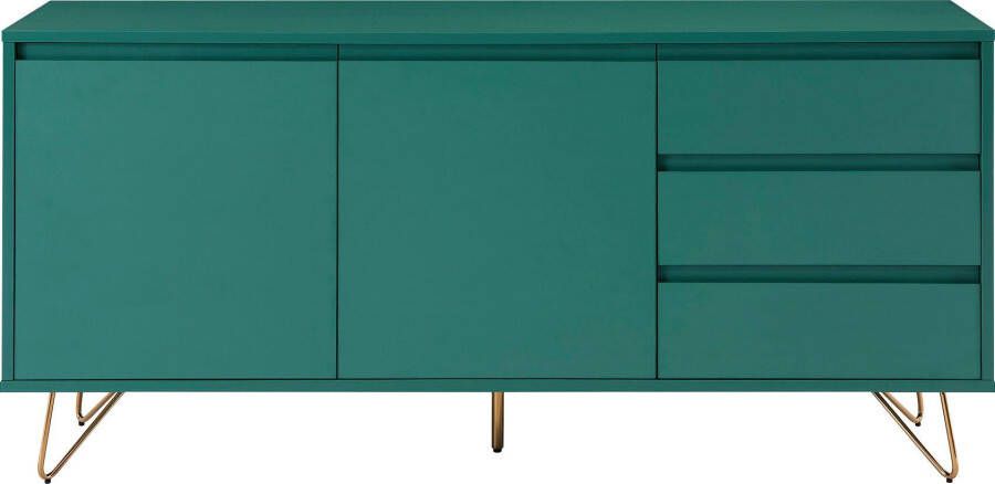 SalesFever Dressoir Kast met haarspeldpoten van metaal met messinglegering