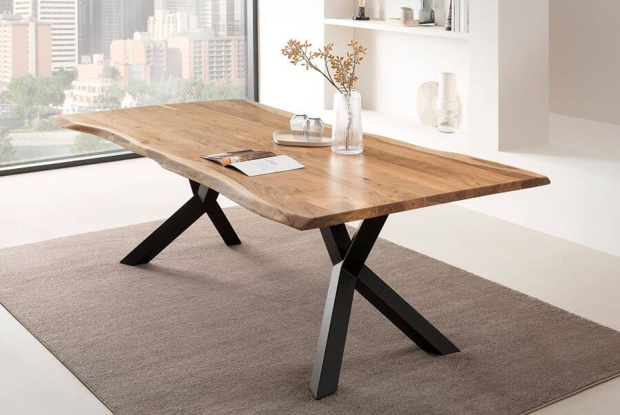 SalesFever Eettafel Designer tafel voor maaltijden Massief hout geolied en tweevoudig gewaxt