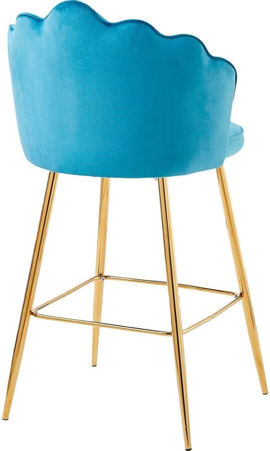 SalesFever Barkruk Clam barkruk met stijl Extravagant schelpdesign in praktische 2-delige set