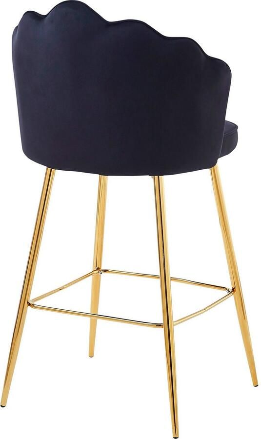 SalesFever Barkruk Clam barkruk met stijl Extravagant schelpdesign in praktische 2-delige set