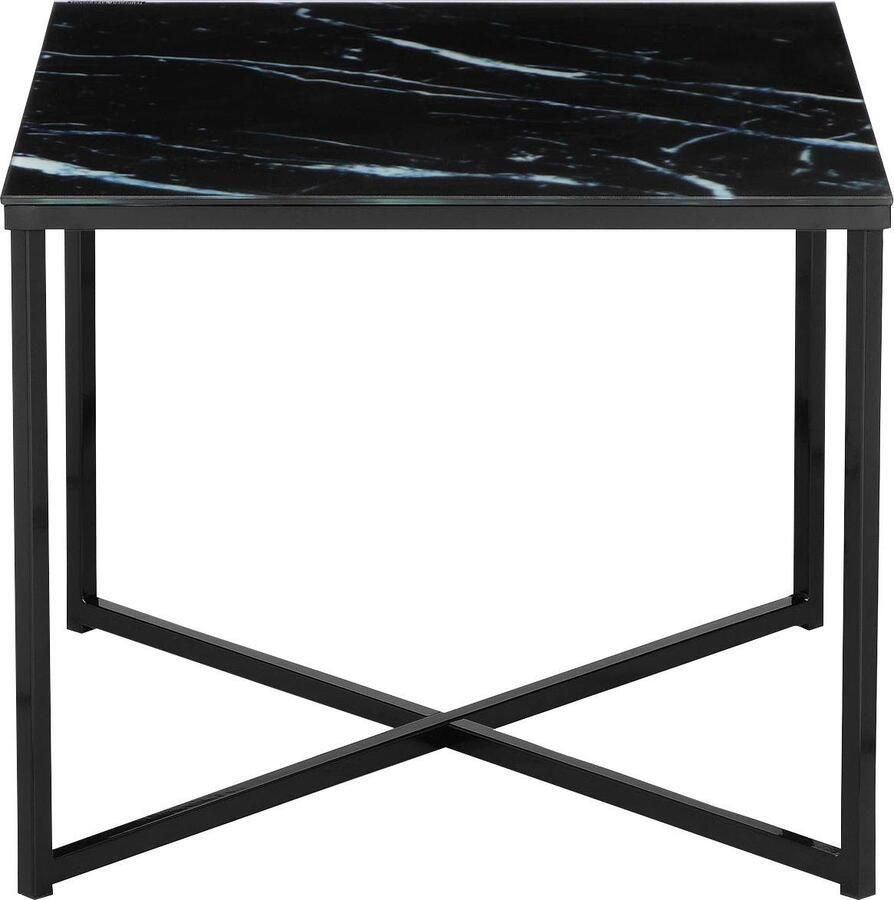 SalesFever Bijzettafel Caorle stijlvolle tafel Elegant tafelblad in edele marmerlook