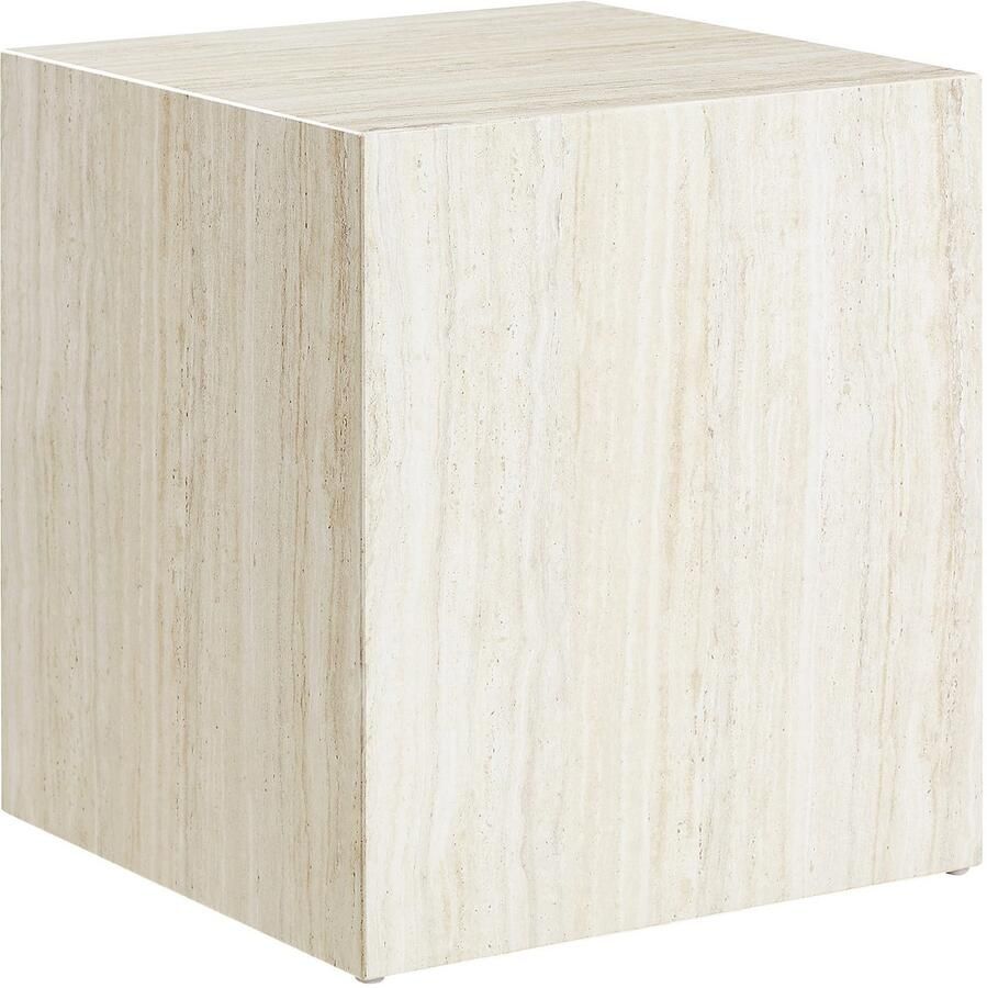 SalesFever Bijzettafel Design-tafel voor elke ruimte Vierkant 45x45 cm charmant in marmeroptiek gefolieerd