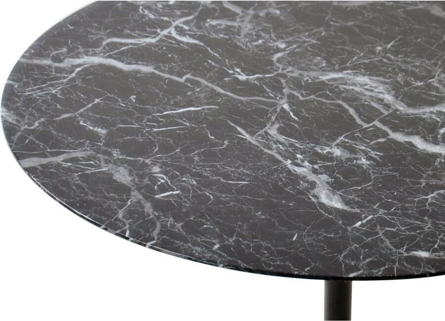 SalesFever Bistrotafel in charmante stijl Elegantie ontmoet functionaliteit: tafelblad in marmeroptiek