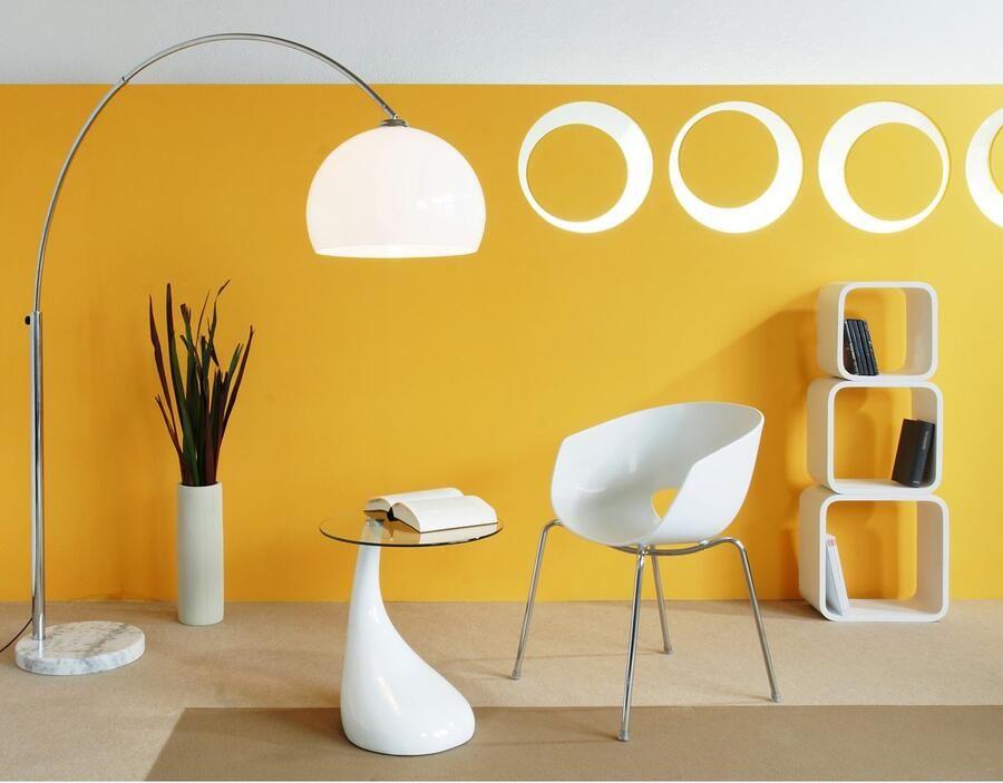 SalesFever Booglamp Knud In hoogte verstelbaar met dimschakelaar echte marmeren voet (1 stuk)