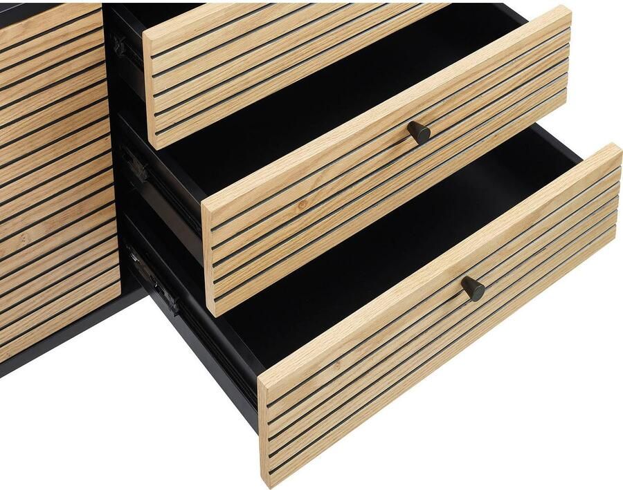 SalesFever Dressoir Torsby Chic Commode voor moderne woonomgevingen Scandi Design commode Scandinavische elegantie puur