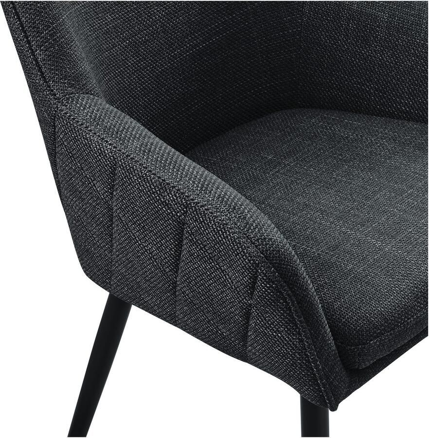 SalesFever Eetkamerstoel Boston De stoel voor uw eetkamer Diamantstiksel op de achterkant Charmant & Uniek