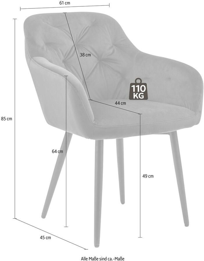 SalesFever Eetkamerstoel Coventry Comfortabele gestoffeerde stoel in elegante stijl