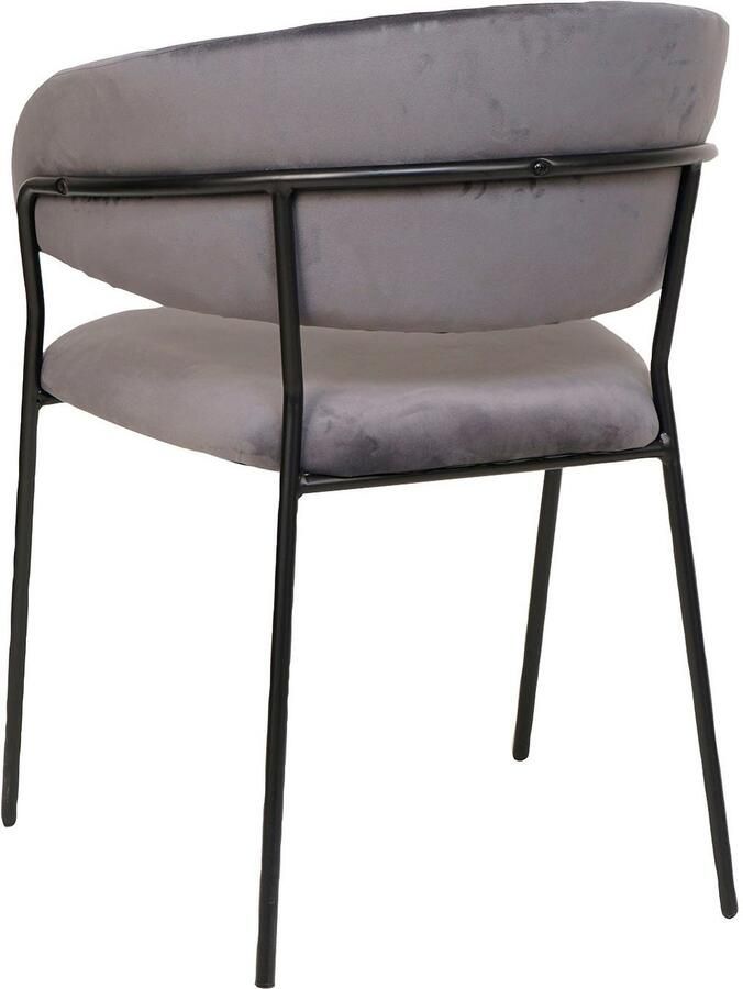 SalesFever Eetkamerstoel Idro Comfortabele Gestoffeerde stoel Afgeronde rugleuning met verticaal stiksel (1 stuk)