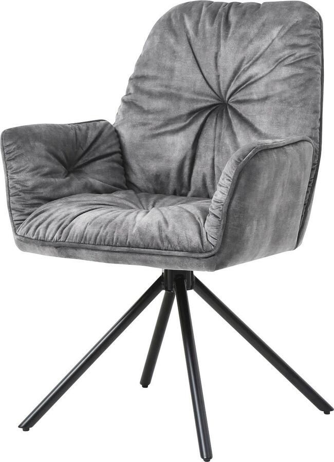 SalesFever Eetkamerstoel Ottawa fauteuil: toevluchtsoord in de eetkamer 360° draaibare eetkamerstoel met armleuningen (1 stuk)