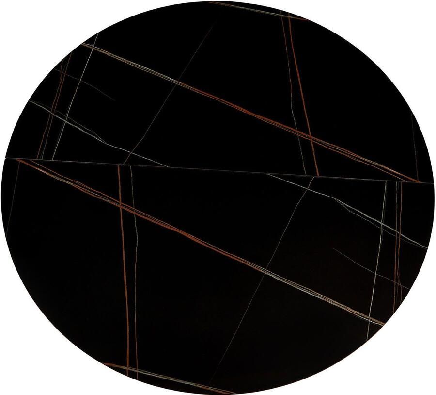 SalesFever Eettafel Stuttgart eettafel voor stijlvol dineren rond keramiek uitschuifbaar van 120 160 cm