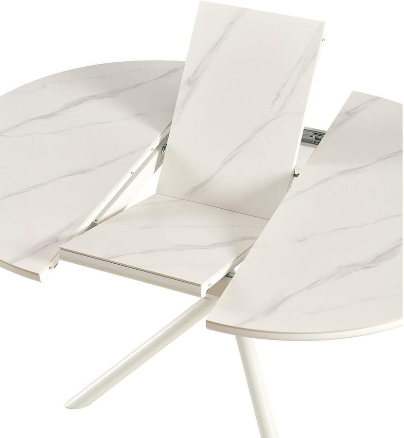 SalesFever Eettafel Stuttgart eettafel voor stijlvol dineren rond keramiek uitschuifbaar van 120 160 cm