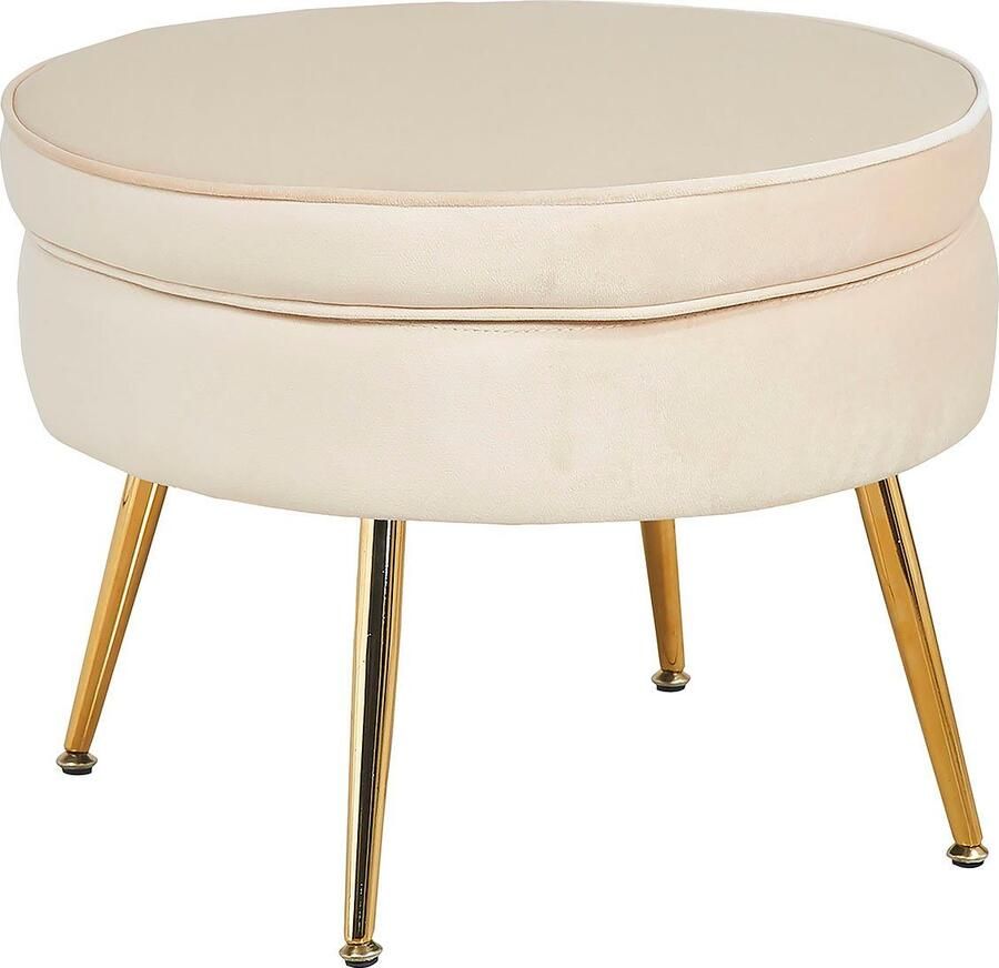 Artistiq Living Artistiq Poef Andres Velvet beige Rond