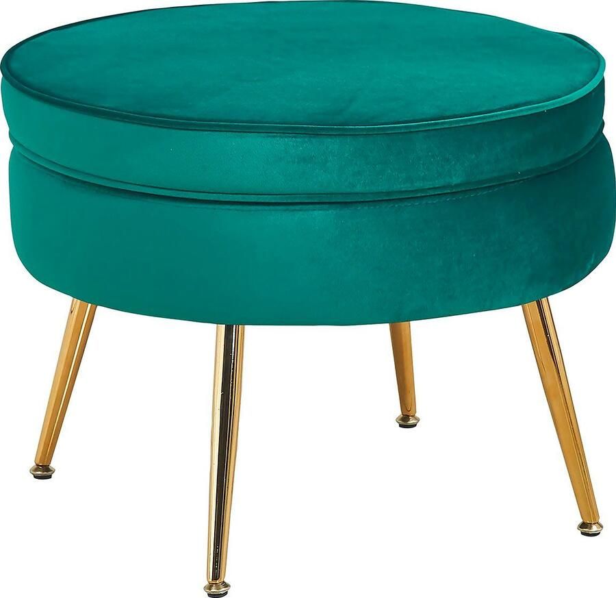 Artistiq Living Artistiq Poef 'Andres' Velvet kleur groen