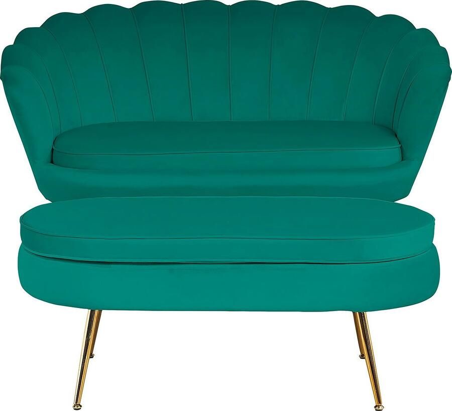 SalesFever Hocker Clam Stijlvolle kruk Elegant design in ovale vorm 99cm breedte