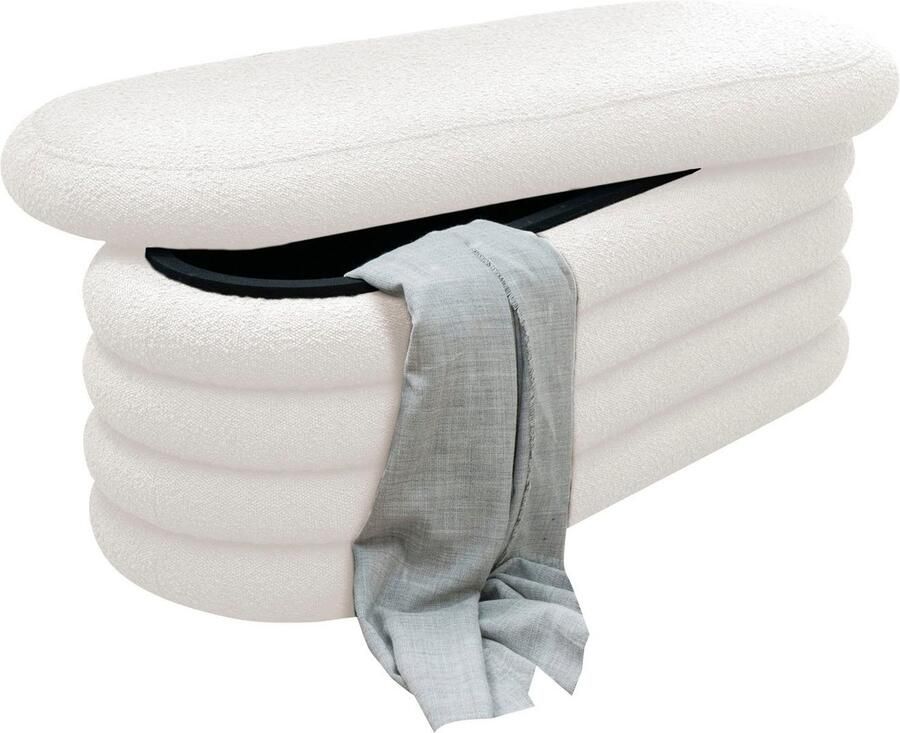 SalesFever Hocker Comfortabele kruk met stijl Praktische opbergruimte in aantrekkelijk design