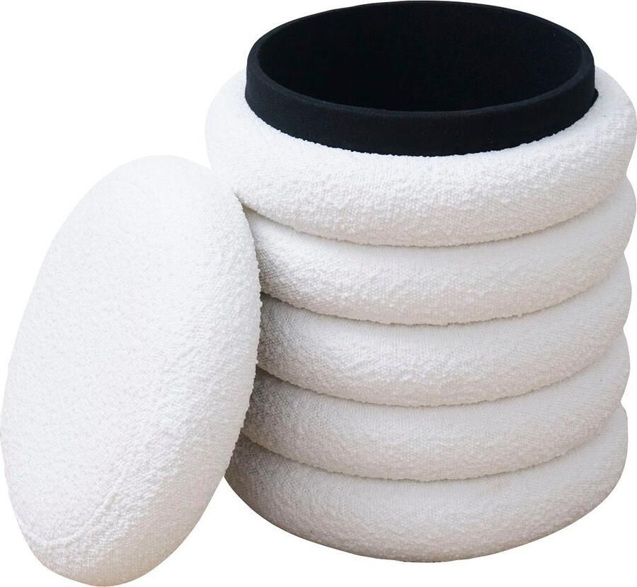 SalesFever Hocker Comfortabele kruk met stijl Praktische opbergruimte in elegant design