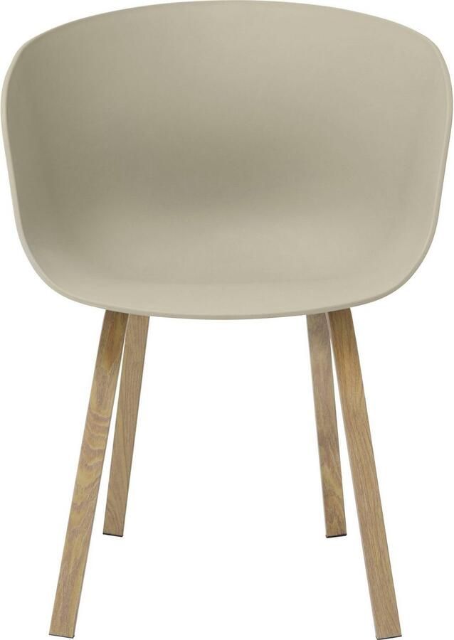 SalesFever Kuipstoel Lund Designer eetkamerstoel in 2-delige set Tweedelige set: metalen poten met edele houtlook (set 2 stuks)