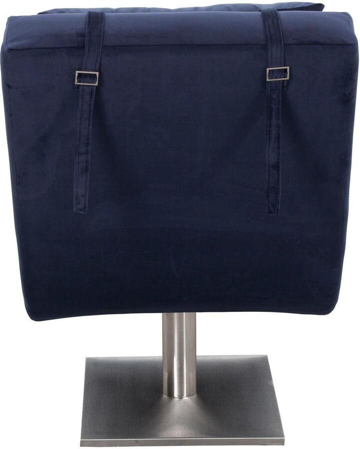 SalesFever Relaxfauteuil Comfortabele fauteuil om te ontspannen Extravagante relaxstoel: fluwelen bekleding knoophechting roestvrijstalen frame