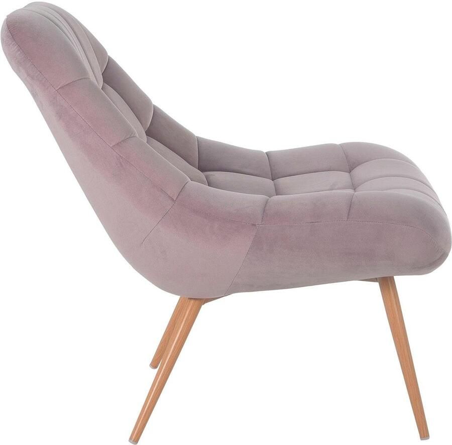 SalesFever Relaxfauteuil Toulon Comfortabele loungestoel met xxl-stiksels met zwarte of naturelkleurige poten