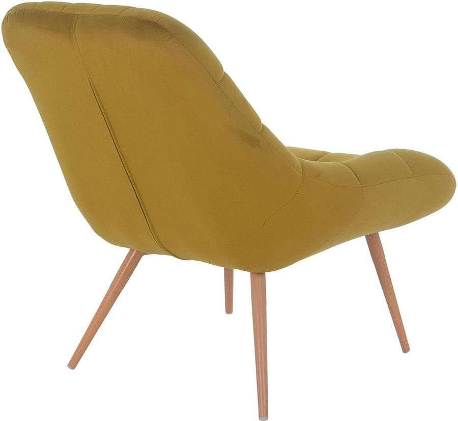 SalesFever Relaxfauteuil Toulon Comfortabele loungestoel met xxl-stiksels met zwarte of naturelkleurige poten