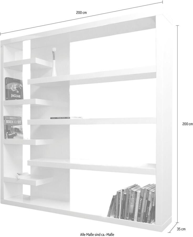 SalesFever Room divider Levanto moderne plank Ruimteverdeler en plank: slim flexibel stijlvol