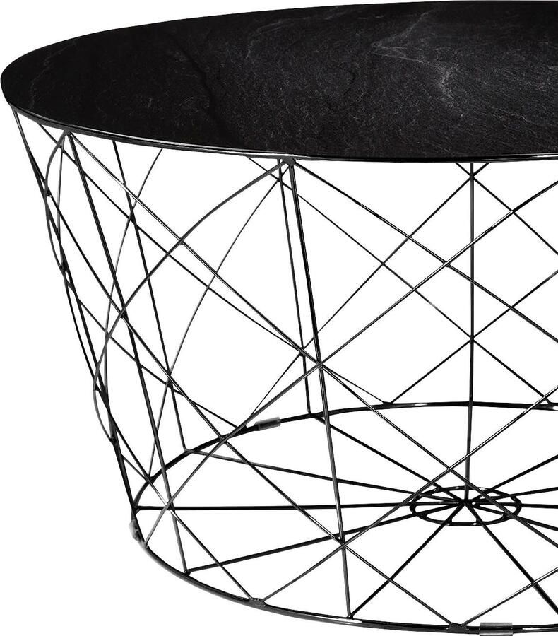 Artistiq Living Artistiq Salontafel 'Steve' 80cm Marmerlook kleur Zwart