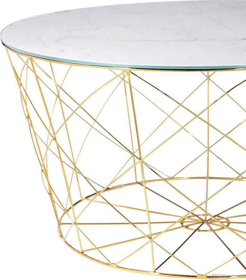 Artistiq Living Artistiq Salontafel Steve 80cm Marmerlook Wit Rond