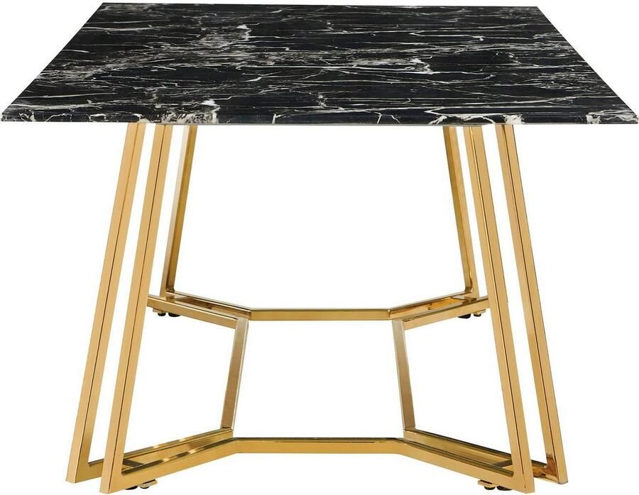 SalesFever Salontafel Design-tafel voor je woonkamer Elegantie ontmoet luxe: marmer-design tafelblad