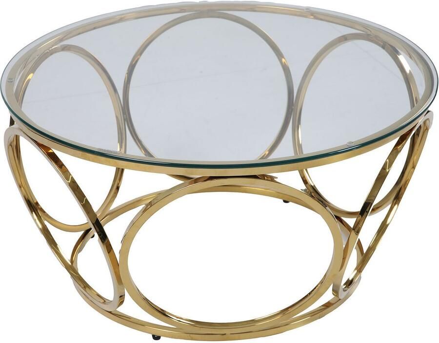 SalesFever Salontafel in elegante stijl met designframe van roestvrij staal