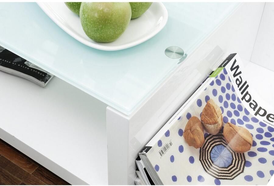 SalesFever Salontafel in Scandinavische stijl Praktisch met zijdelings tijdschriftvak