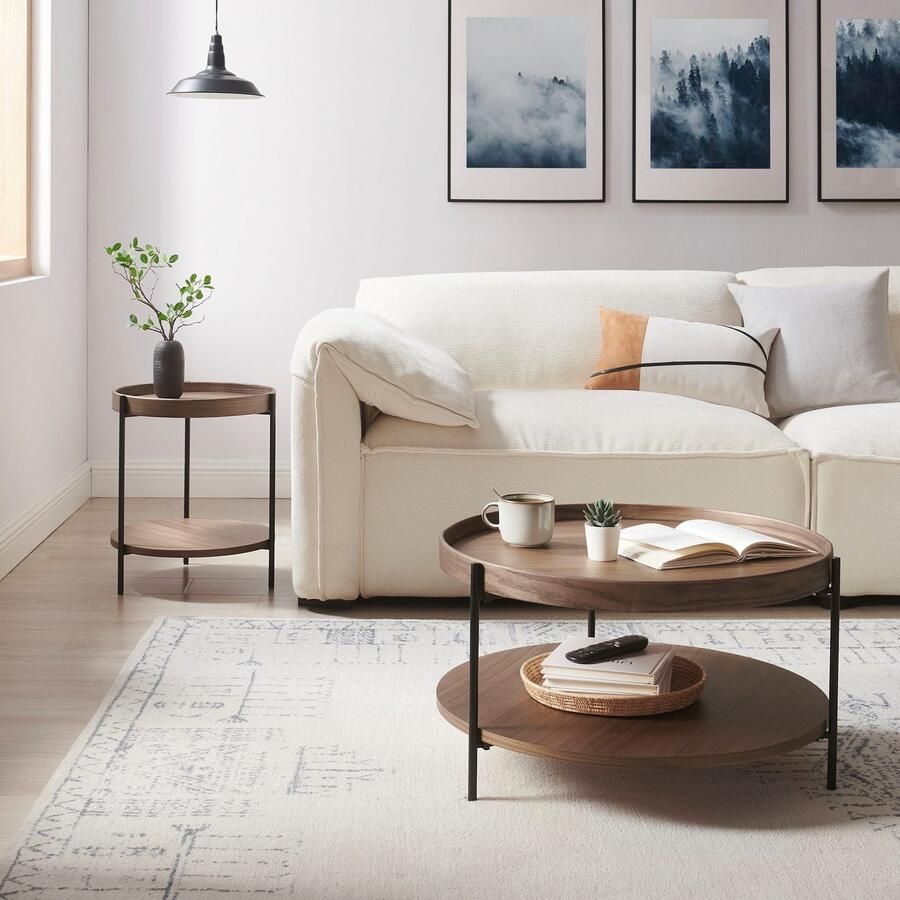 Artistiq Living Artistiq Bijzettafel Sylver 69cm walnoot